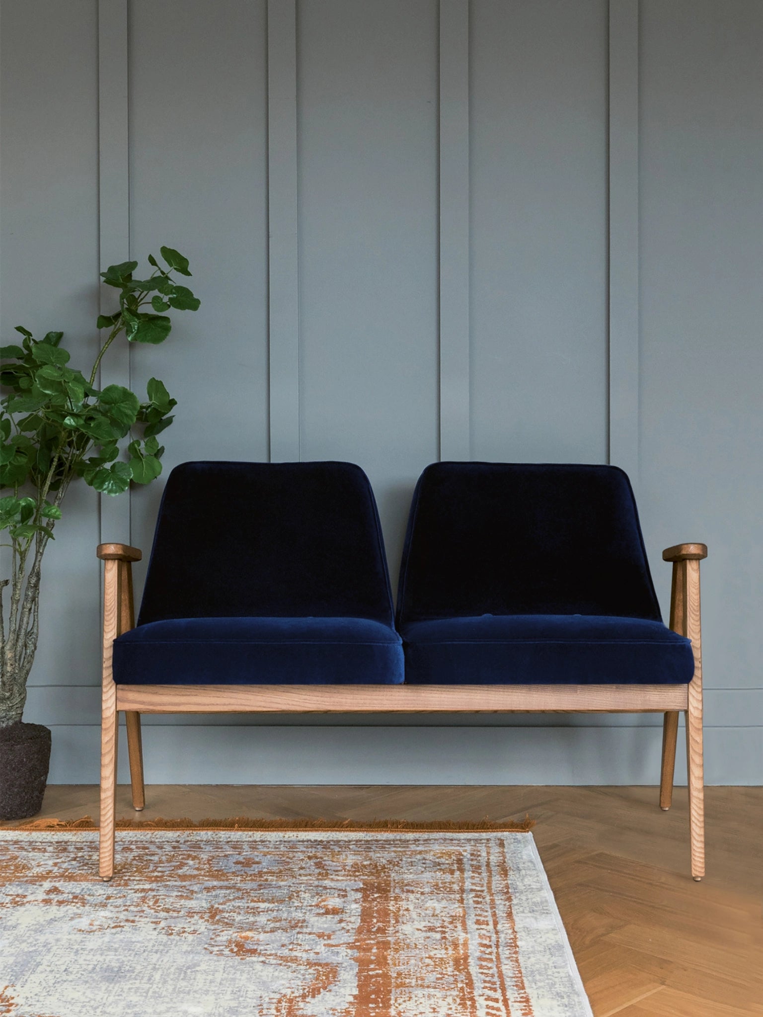 Canapé 2 places 366 en tissu Boucle Creme