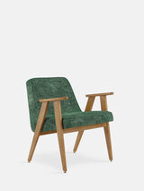 Fauteuil 366 en tissu Marble Bottle Green