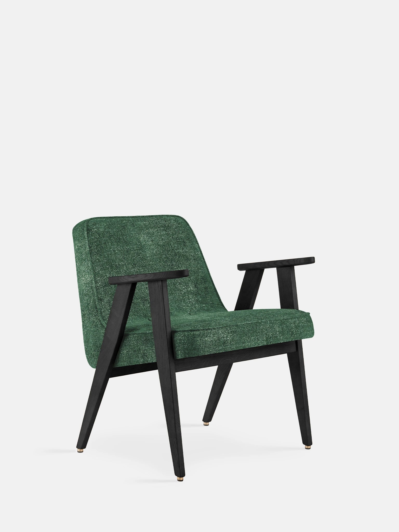 Fauteuil 366 en tissu Marble Bottle Green