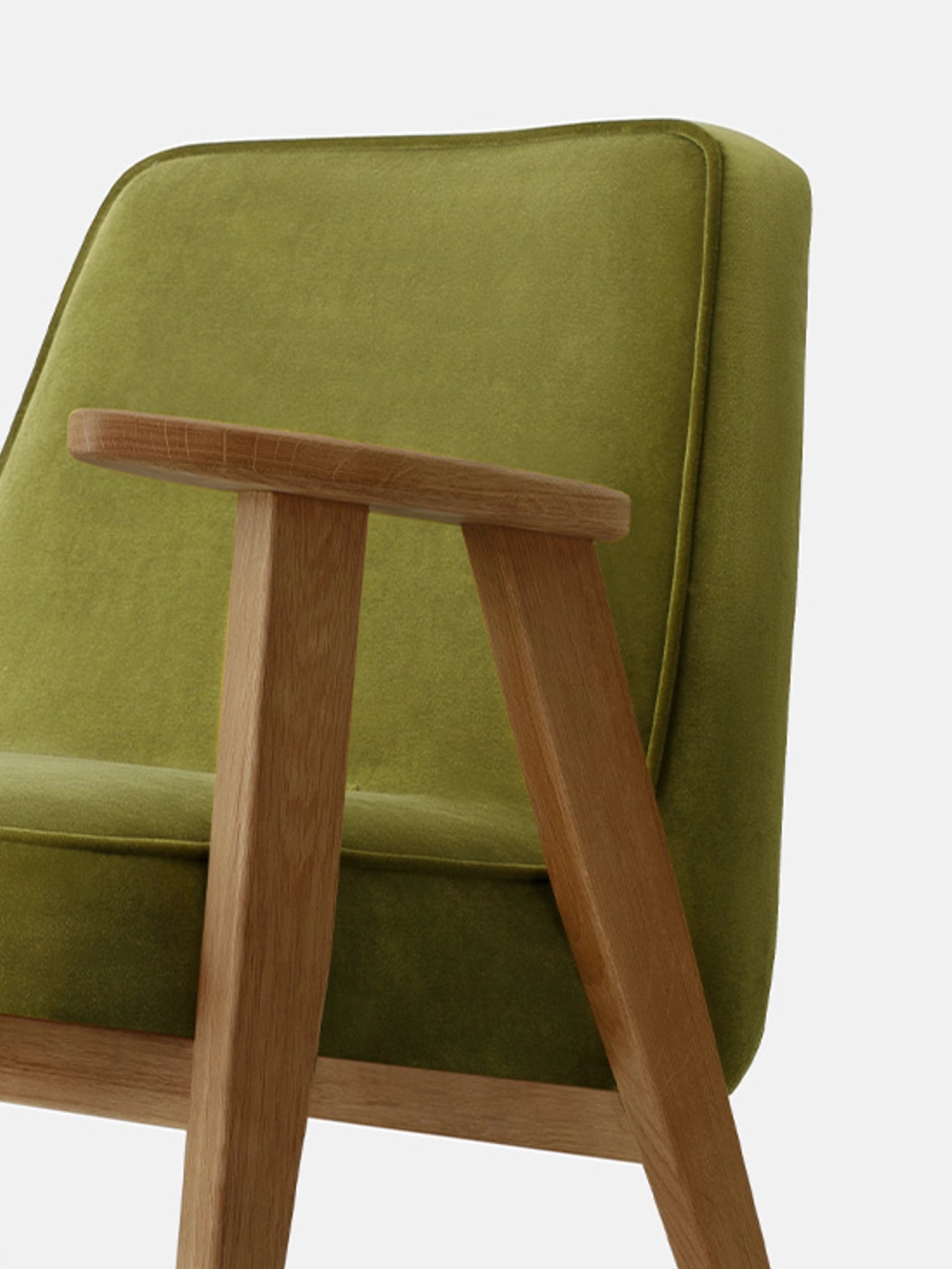 Fotel 366 w tkaninie Shine Velvet Olive
