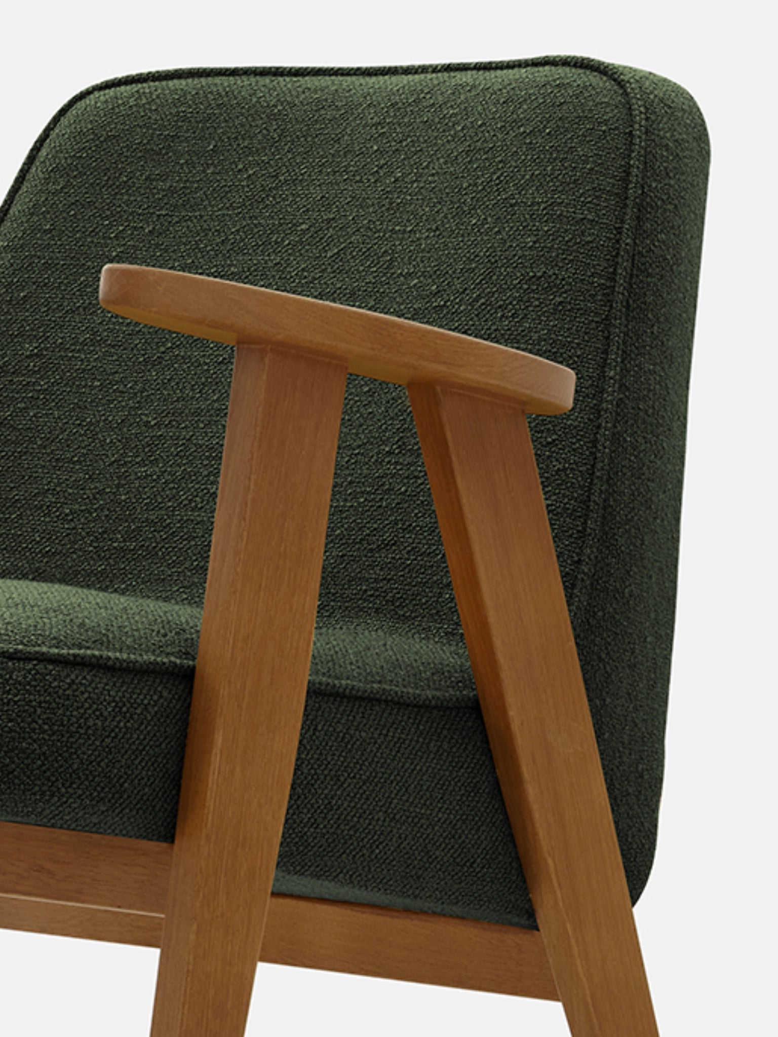 Fauteuil à bascule 366 en tissu Velvet Bottle Green