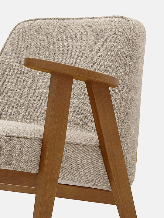 Fotel bujany 366 w tkaninie Boucle Beige