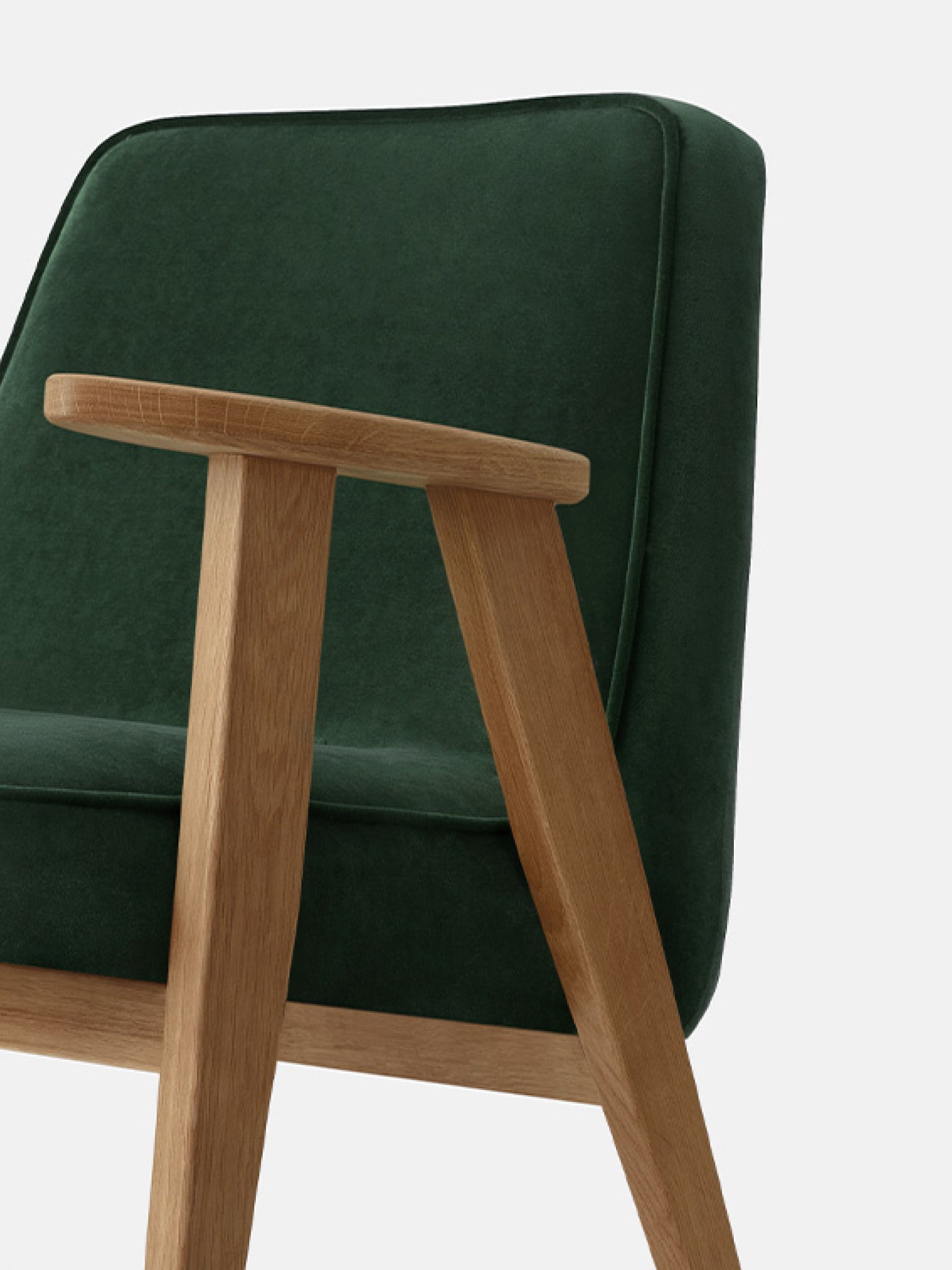 Fotel 366 w tkaninie Velvet Bottle Green