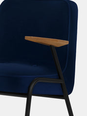 Fauteuil 366 Métal en tissu Velvet Indigo