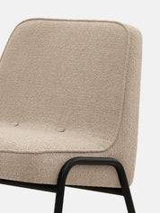 Fauteuil Club 366 Métal en tissu Boucle Beige