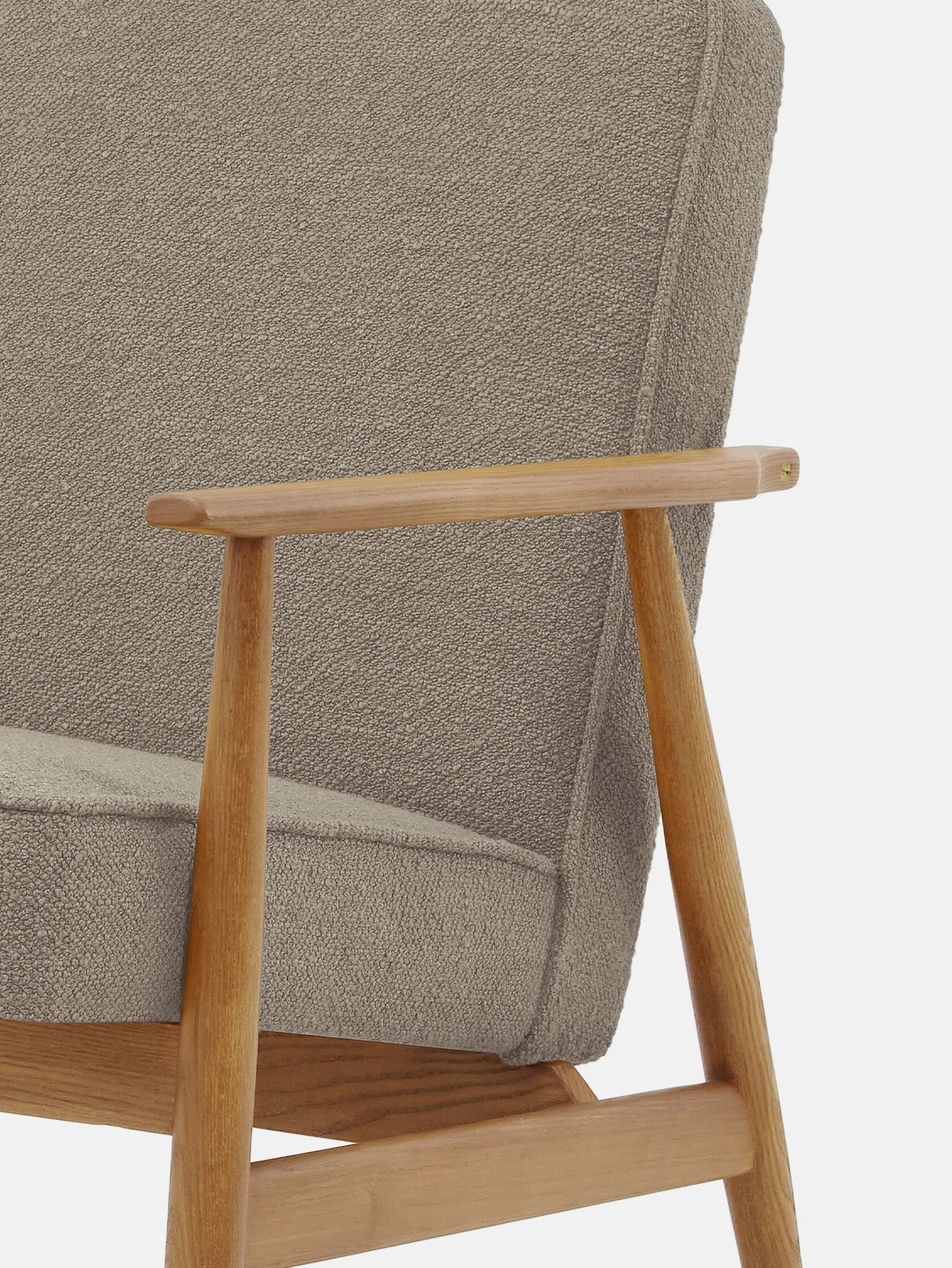 Fox Lounge Chair in Boucle Beige
