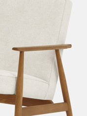 Fotel Fox w tkaninie Marble White