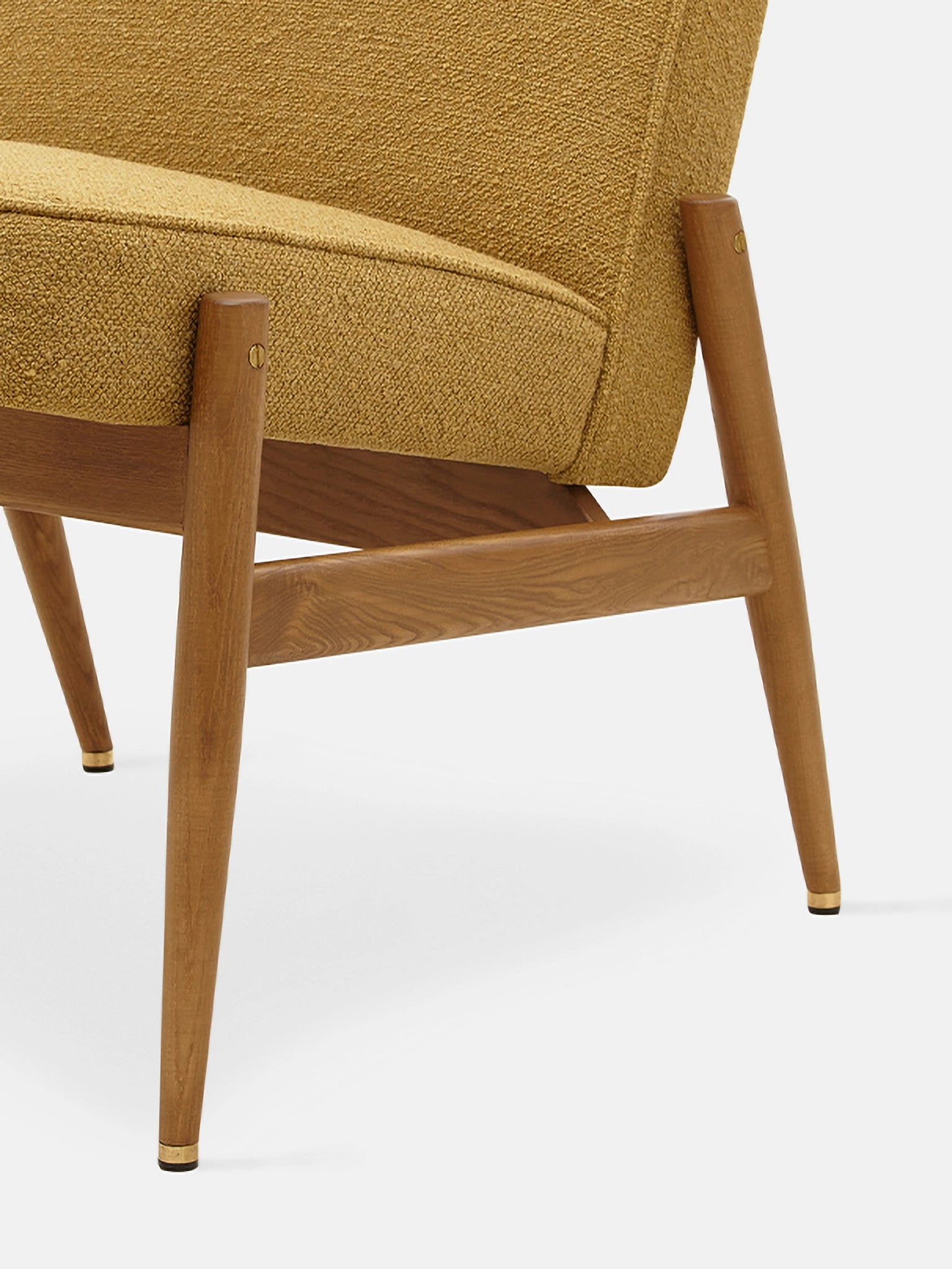 Fox Club Chair in Boucle Mustard