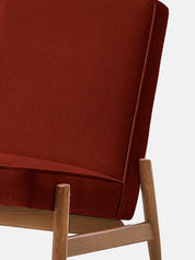 Fauteuil Club Fox en tissu Velvet Red Brick