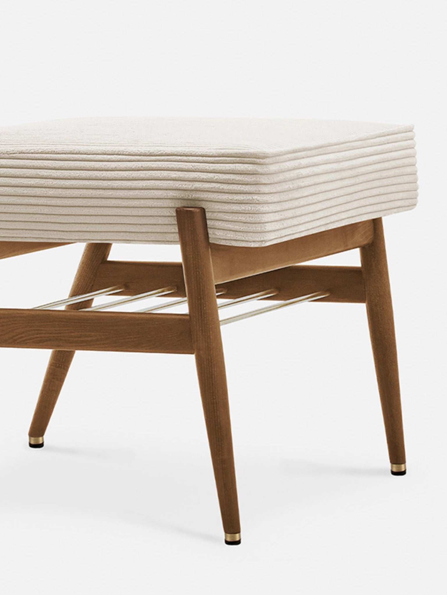 Repose-pied Fox en tissu Cord Creme