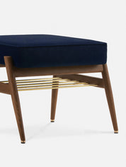 Podnóżek Fox w tkaninie Velvet Indigo
