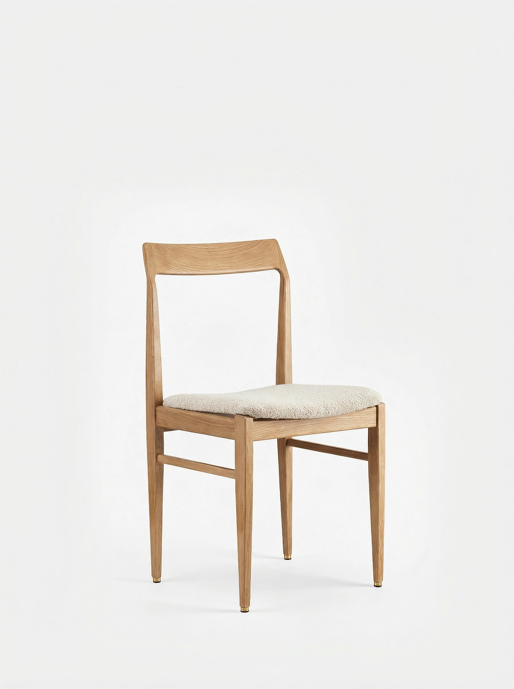 Chaise Homa 104 en tissu Boucle Creme