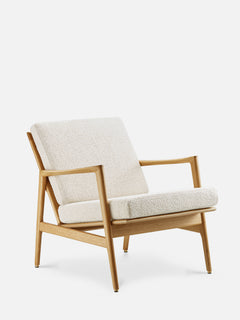 Fotel Stefan w tkaninie Boucle Creme