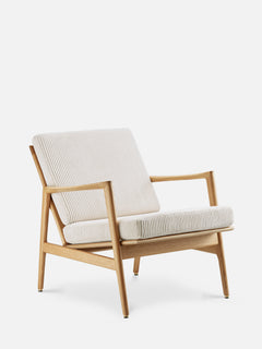 Fotel Stefan w tkaninie Cord Creme