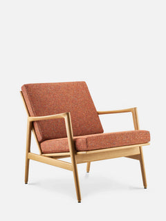 Fotel Stefan w tkaninie Grain Rouille