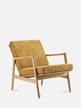 Fauteuil Stefan en tissu Marble Mustard