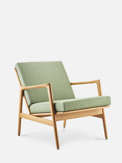 Fotel Stefan w tkaninie Recycled Wool Avocado