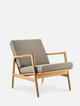 Stefan Lounge Chair in Recycled Wool Beige Black