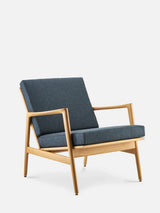 Stefan Lounge Chair in Recycled Wool Grey Blue