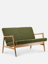 Sofa dwuosobowa Stefan w tkaninie Boucle Olive