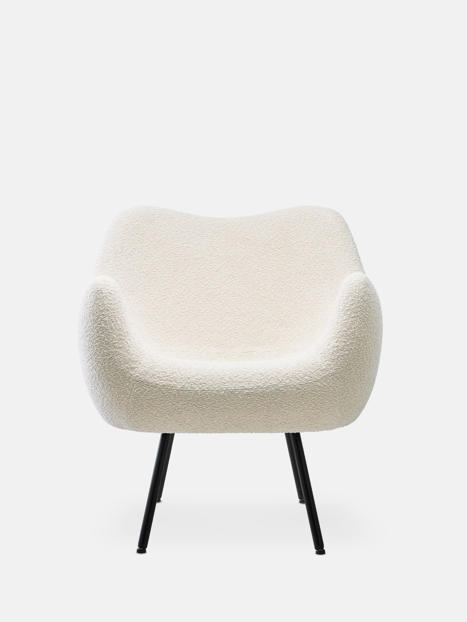 Fotel RM58 Soft w tkaninie Boucle Creme