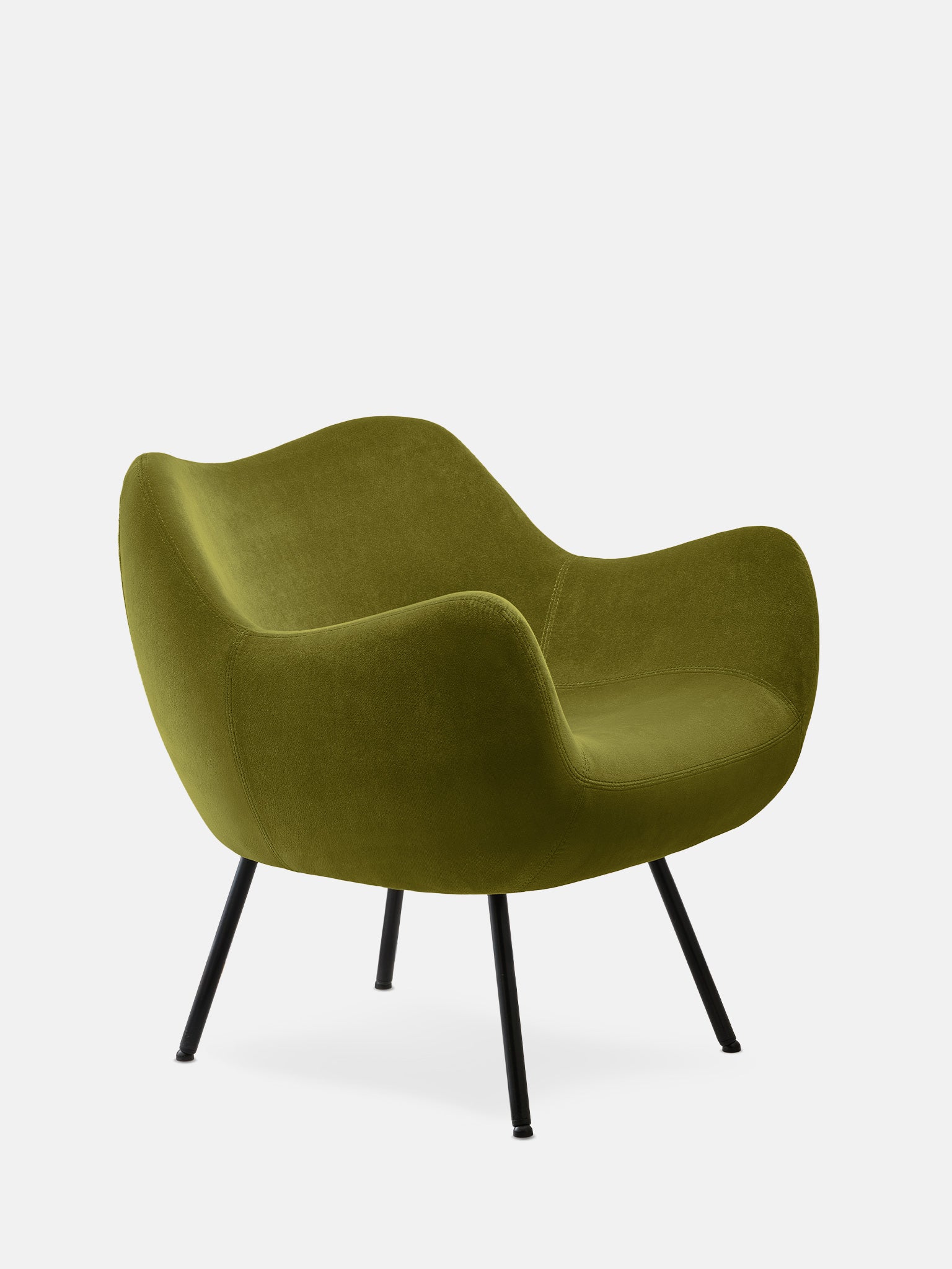 Fotel RM58 Soft w tkaninie Velvet Olive