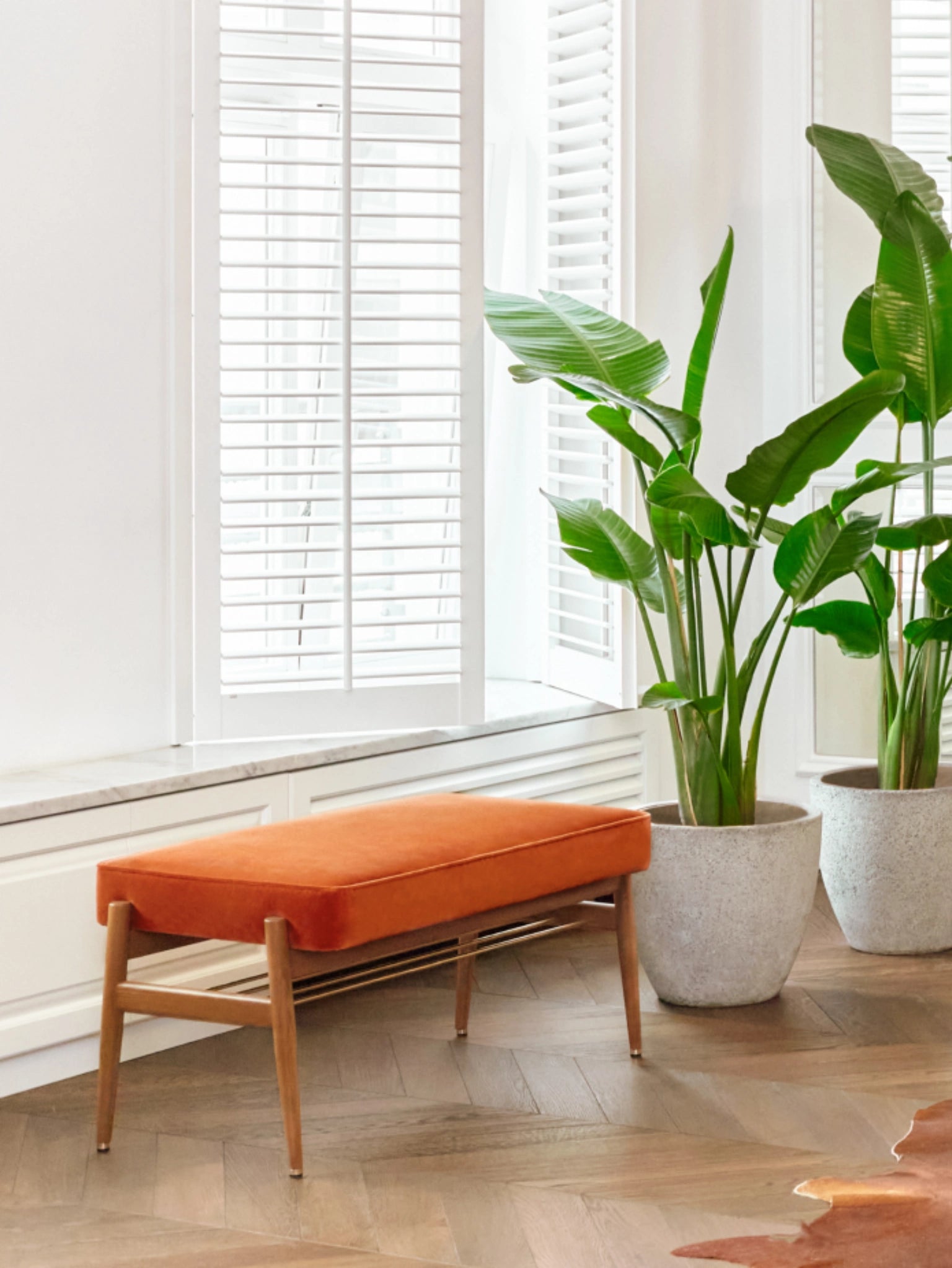 Banquette Fox 90 en tissu Boucle Mustard