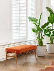 Banquette Fox 90 en tissu Boucle Mustard