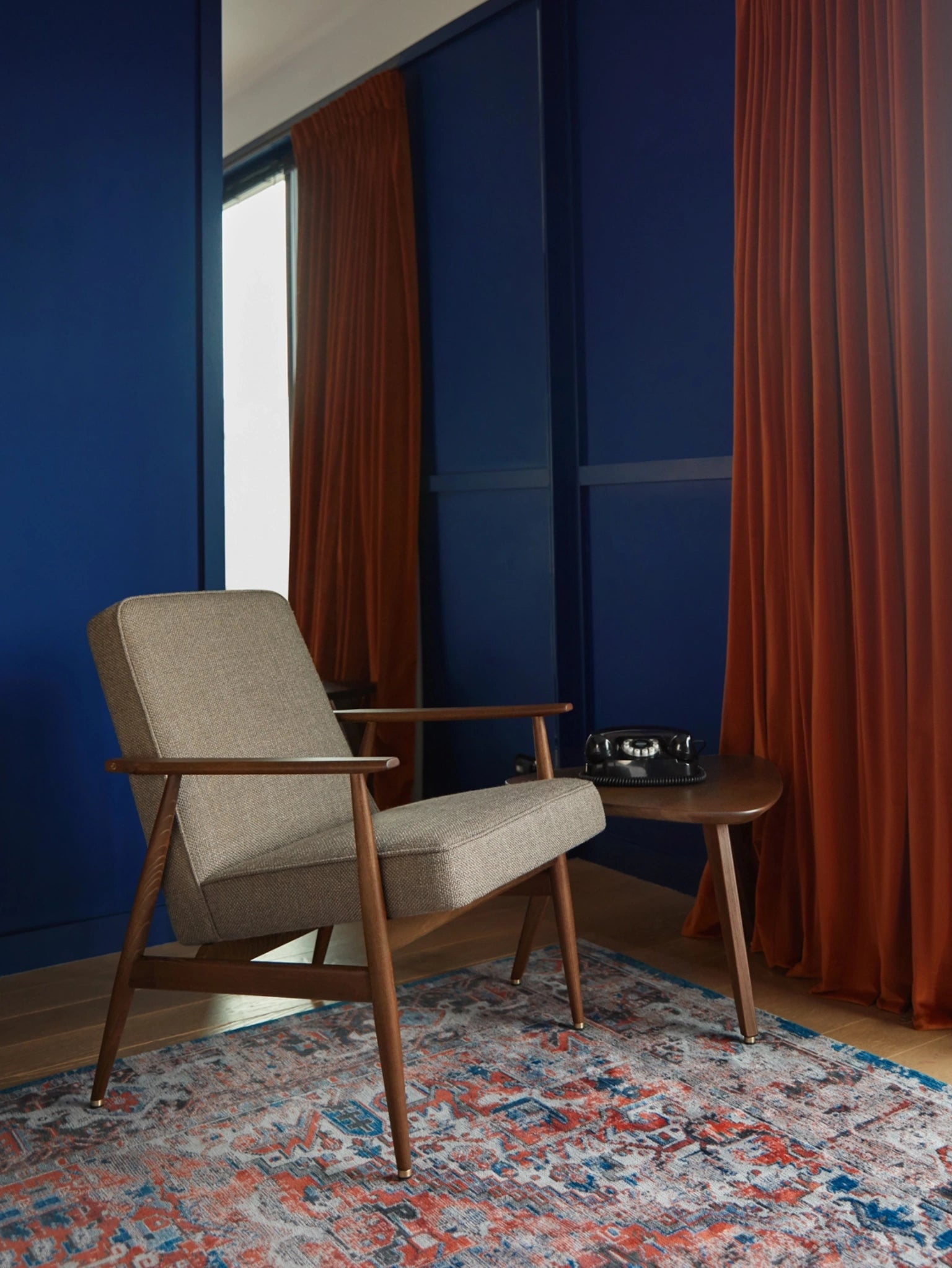 Fauteuil Fox en tissu Boucle Sierra