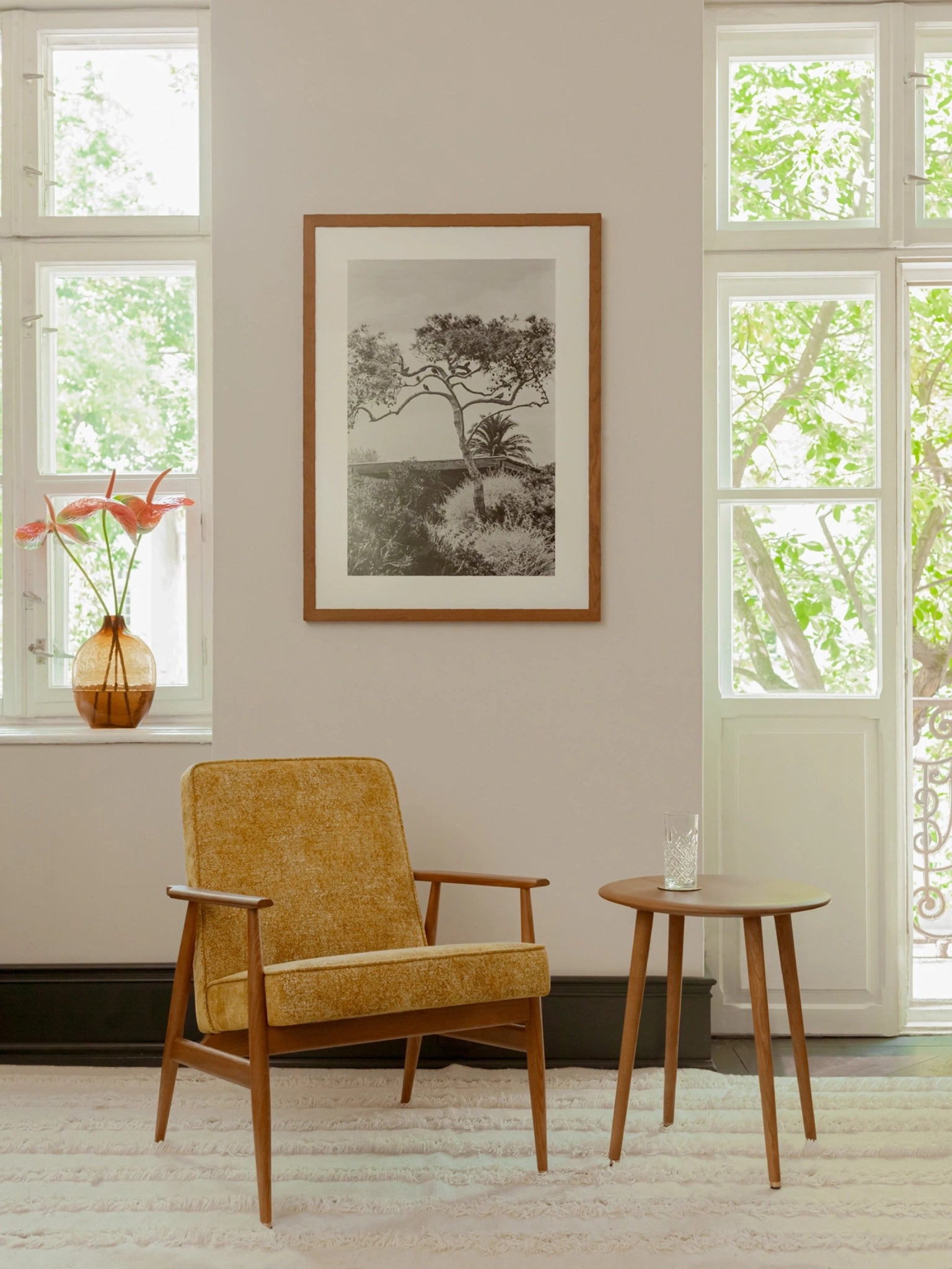 Fotel Fox w tkaninie Marble White