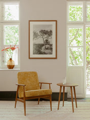 Fotel Fox w tkaninie Marble White