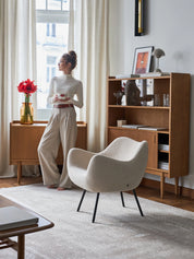 Fauteuil RM58 Soft en tissu Boucle Beige