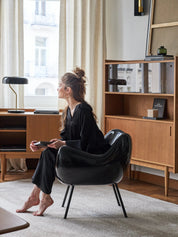 Fauteuil RM58 Classique en finition Noir Brillante