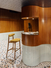 Chaise de bar 200-190 M/75 en tissu Boucle Sierra