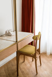 200-190 Chair in Shine Velvet Mustard