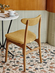 Chaise 200-190 en tissu Boucle Mustard