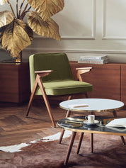 Bunny Armchair in Shine Velvet Mustard