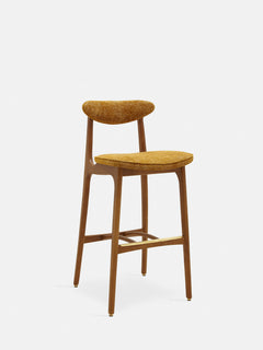 Krzesło barowe 200-190 M/75 w tkaninie Marble Mustard