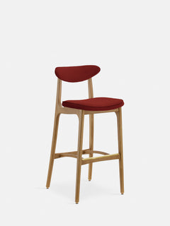 Krzesło barowe 200-190 M/75 w tkaninie Velvet Red Brick