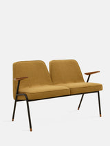 Canapé 2 places 366 Métal en tissu Boucle Mustard