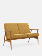 Sofa dzielona Fox w tkaninie Boucle Mustard