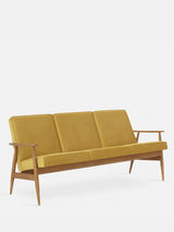 Fox 3-Seater in Shine Velvet Mustard