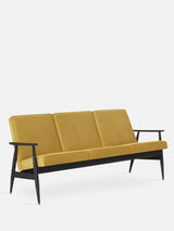 Fox 3-Seater in Shine Velvet Mustard