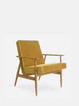 Fox Lounge Chair in Shine Velvet Mustard