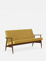 Fox Long Sofa in Shine Velvet Mustard